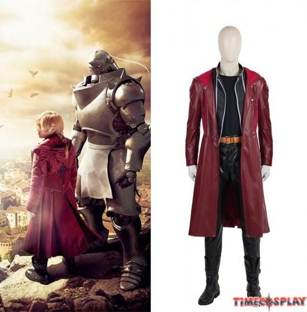 Fullmetal Alchemist Edward Elric Cosplay Costume Deluxe Outfit