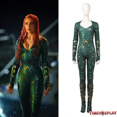 2018 Aquaman Mera Cosplay Costume Deluxe Jumpsuit