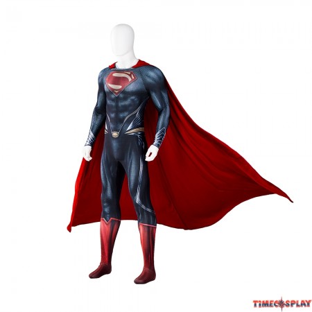 Man of Steel Superman Cosplay Jumpsuit with Cloak