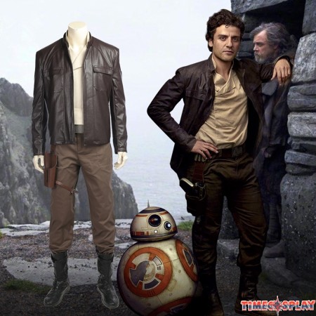 Star Wars 8 The Last Jedi Poe Dameron Cosplay Costume