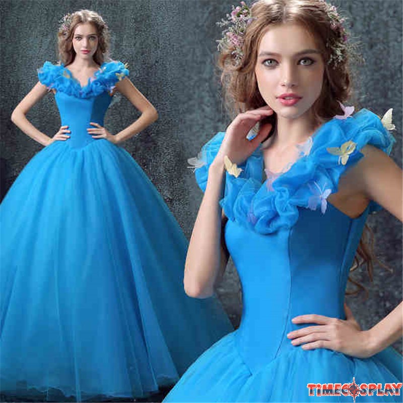 Disney Live Action Film Adult Cinderella Blue Dress