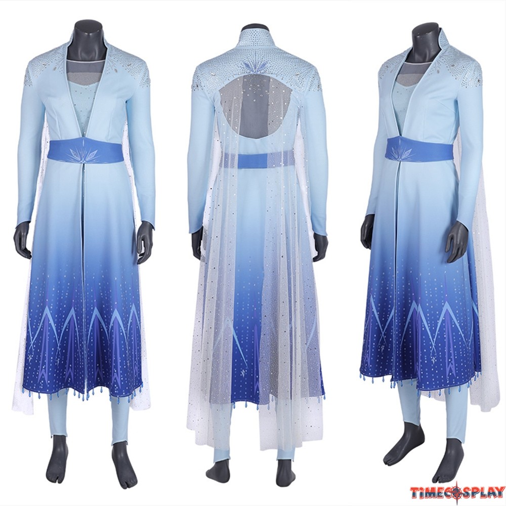 Frozen Elsa Cosplay Costume Fancy Dress Deluxe Version