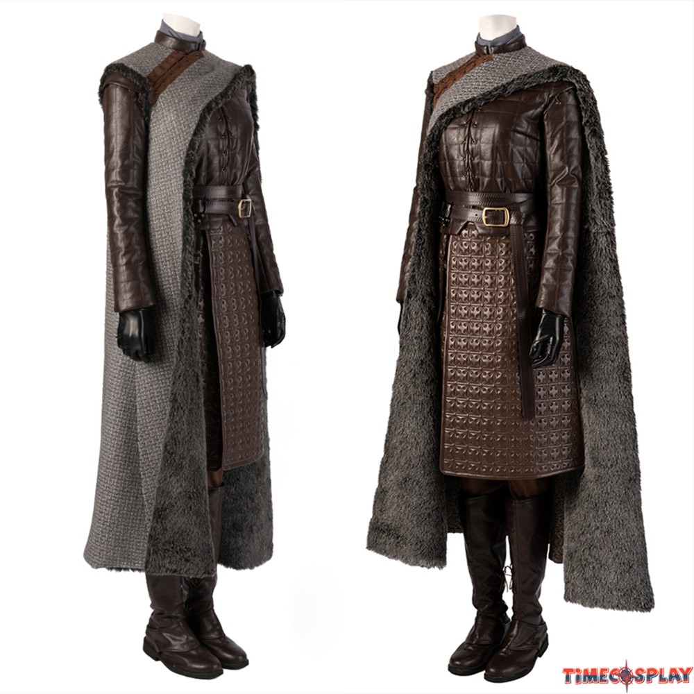 2019 Game of Thrones 8 Costume Arya Stark Cosplay Halloween Fancy Dress Outfits 