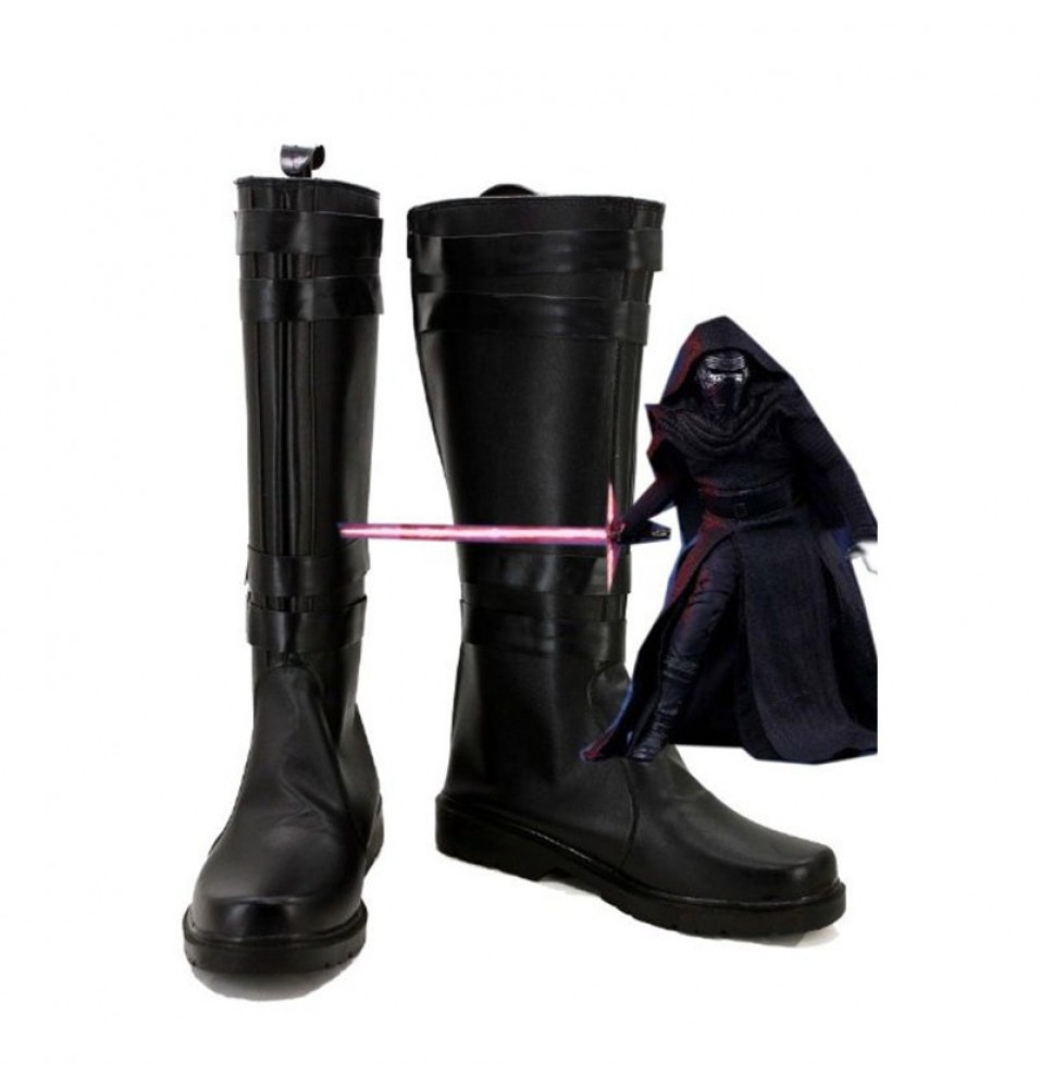 Star Wars The Force Awakens Kylo Ren Ben Solo Cosplay Shoes Sith Cosplay Boots Black