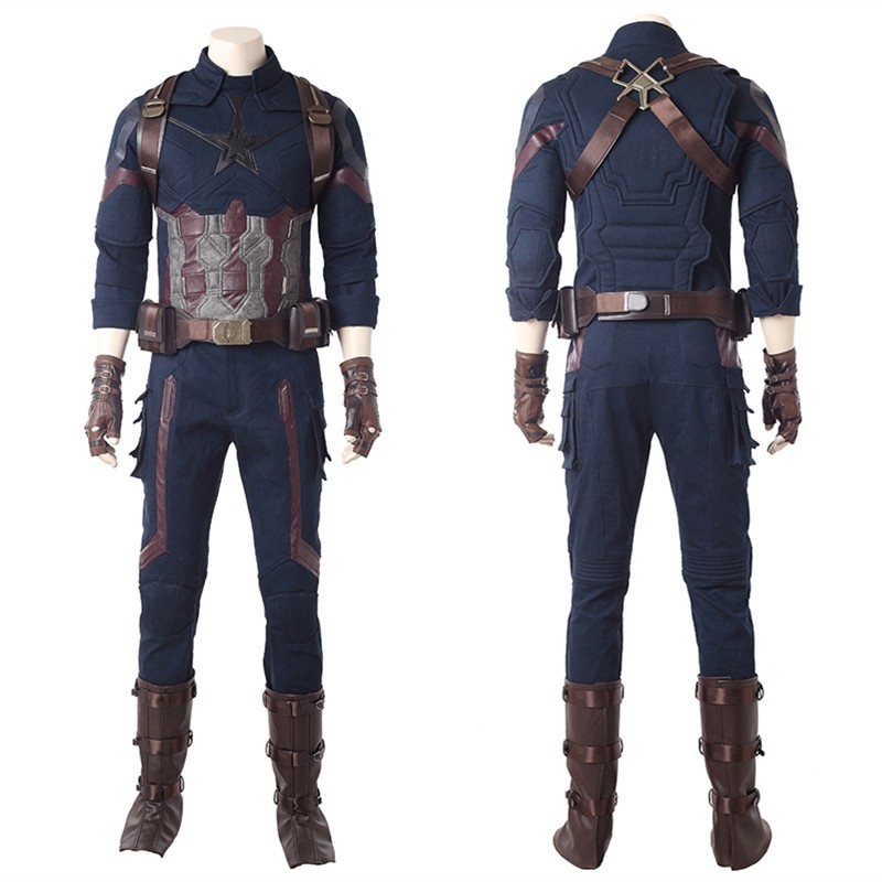 Avengers Infinity War Captain America Cosplay Costume Deluxe Outfit