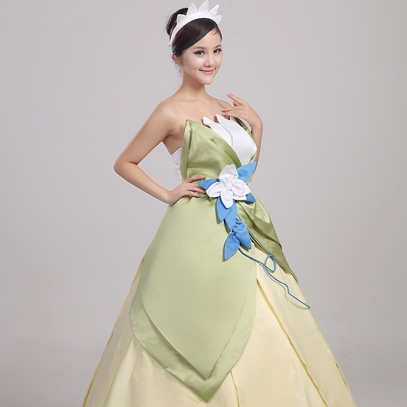 The Princess and the Frog Tiana Princess Dress Costume Party Cosplay