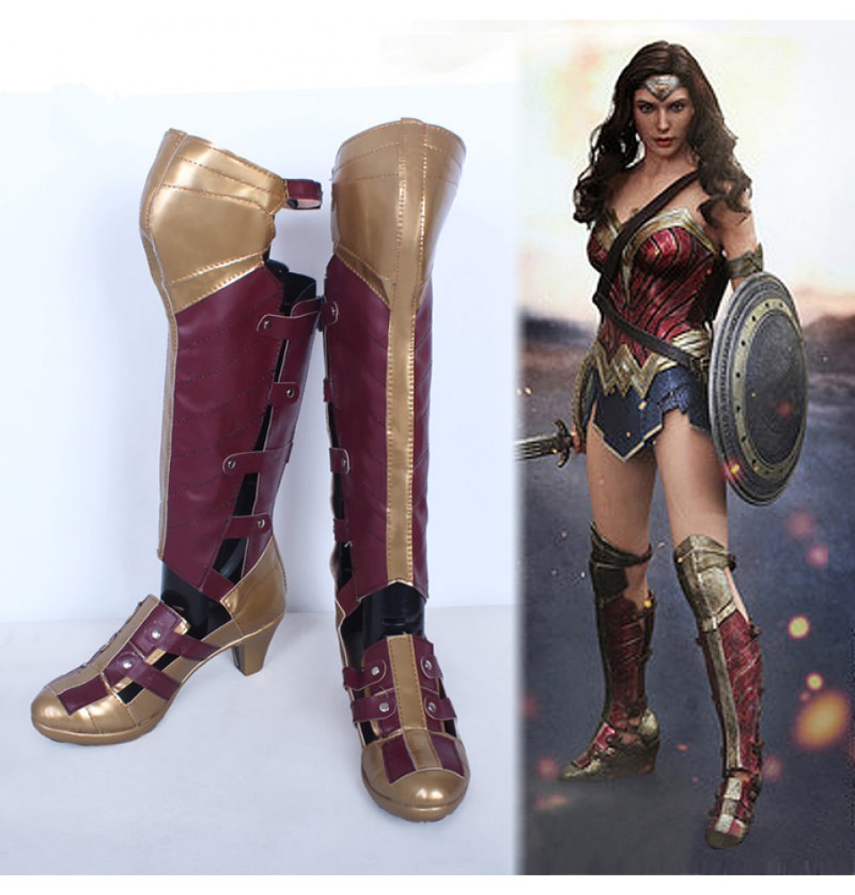 Dawn of Justice Wonder Woman Shoes Cosplay Halloween Boots