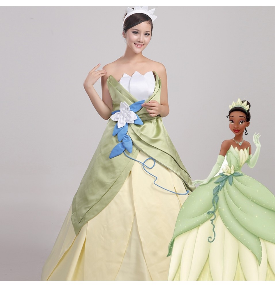 The Princess and the Frog Tiana Princess Dress Costume Party Cosplay