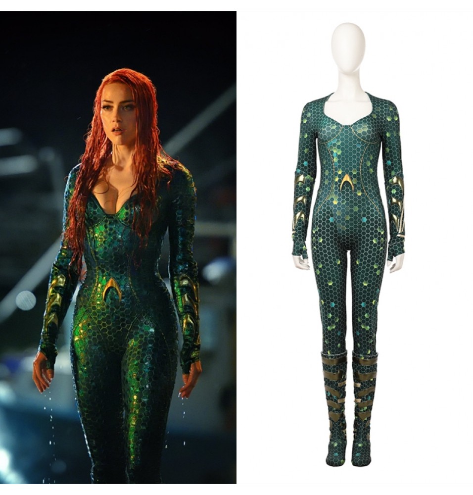 2018 Aquaman Mera Cosplay Costume Deluxe Jumpsuit