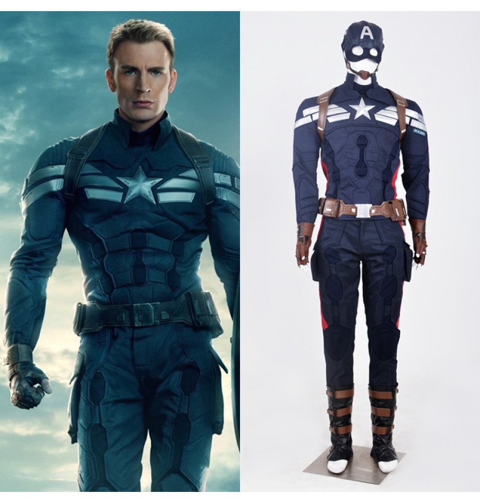 Captain America 2 Steve Rogers Cosplay Costume