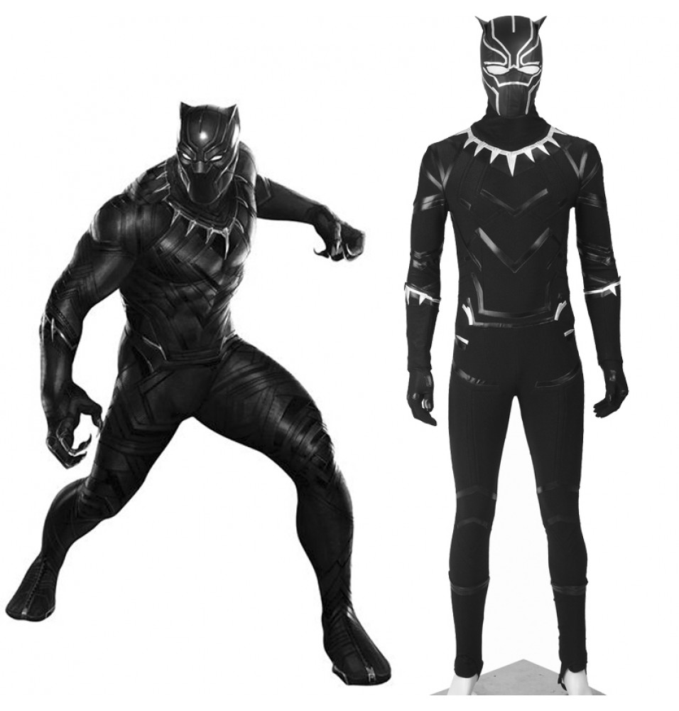 Civil War Black Panther T'Challa Costume Cosplay
