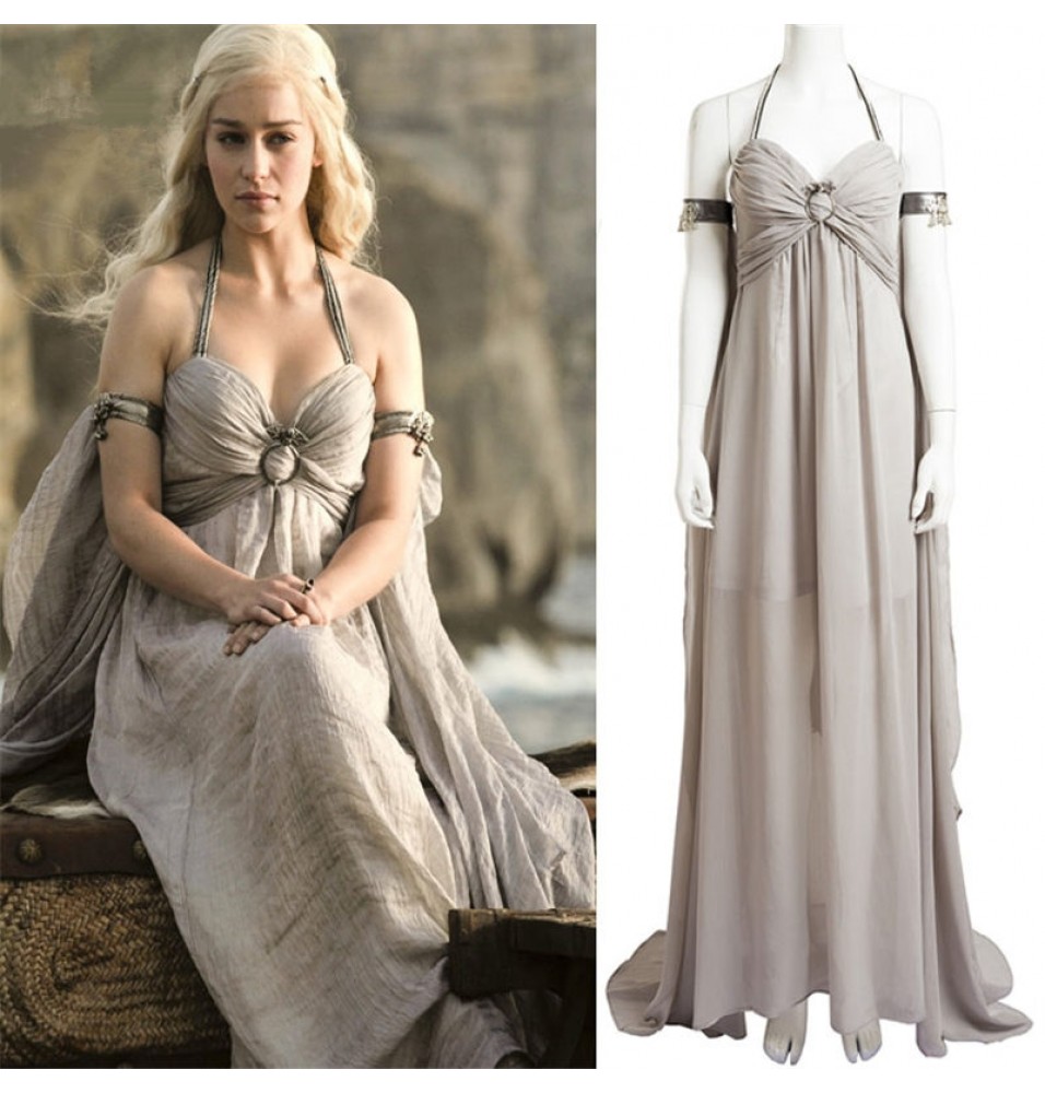 Game of Thrones Daenerys Targaryen Mother of Dragons Dress Cosplay Original Costume - Deluxe