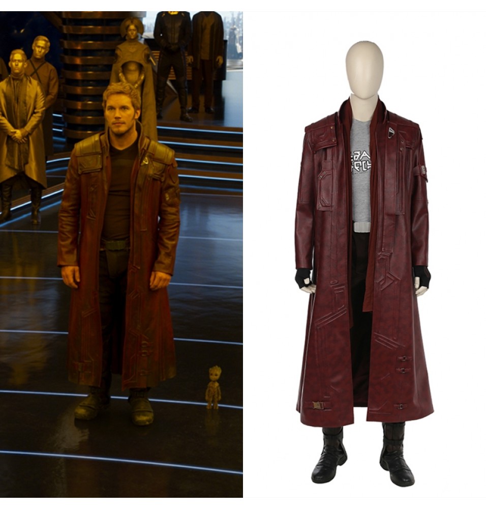 Guardians Of The Galaxy 2 Star Lord Cosplay Costume Trench Coat Version