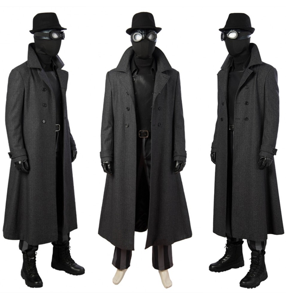 Spider-Man: Into the Spider-Verse Noir Cosplay Costume Outfit
