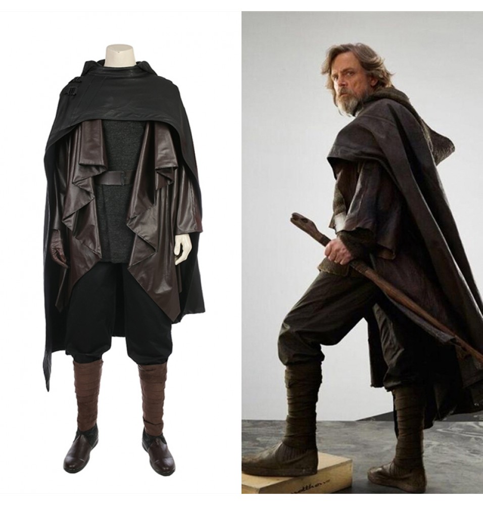 Star Wars 8 The Last Jedi Luke Skywalker Costume Deluxe Cosplay Outfit