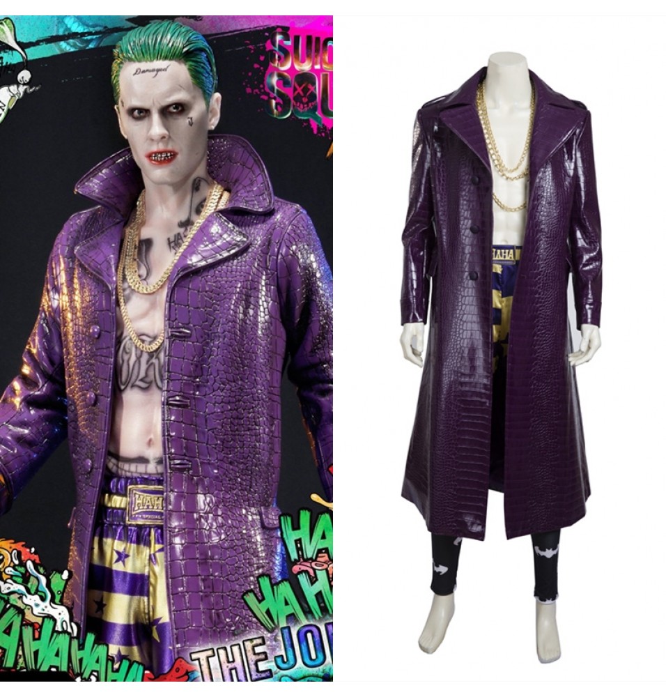 Suicide Squad Joker Costume Cosplay Outfit - Deluxe Version